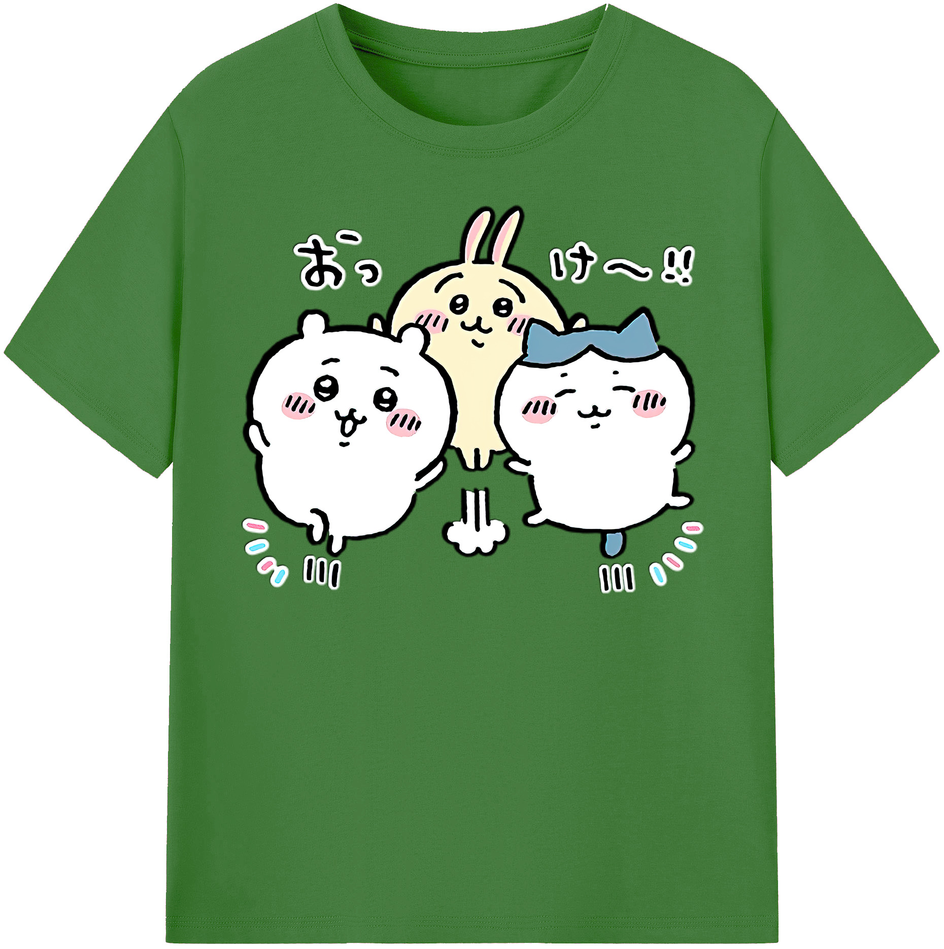 （画像用） ちいかわ ちいかわ Chii-kawa chiikawa レディースカジュアルプリントTシャツ（綿100％）